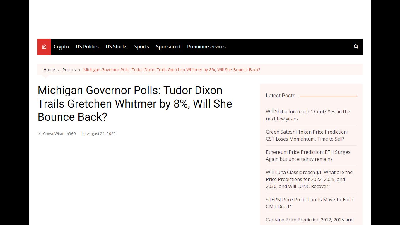 Michigan Governor Polls: Will Dixon Defeat Whitmer in the General ...